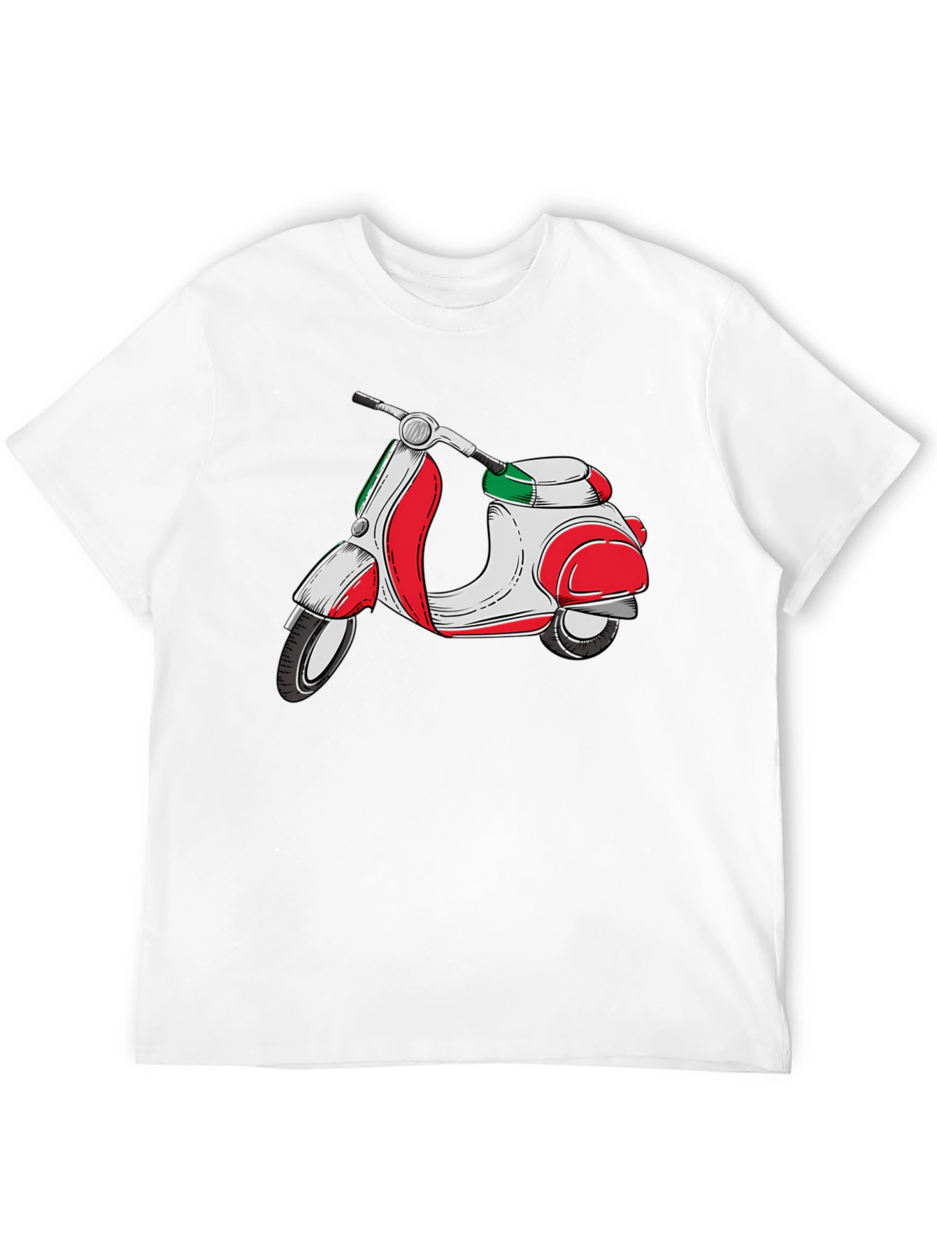 Italian Scooter Graphic T-Shirt - Black