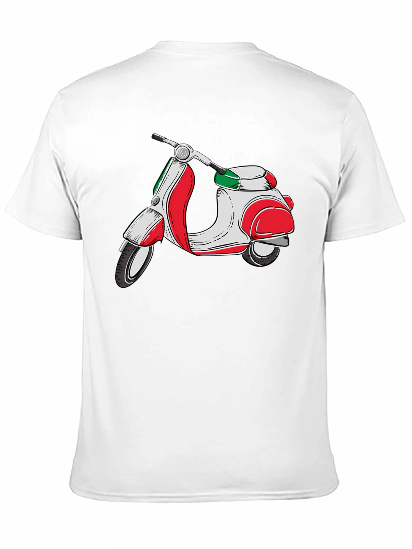 Italian Scooter Graphic T-Shirt - Black