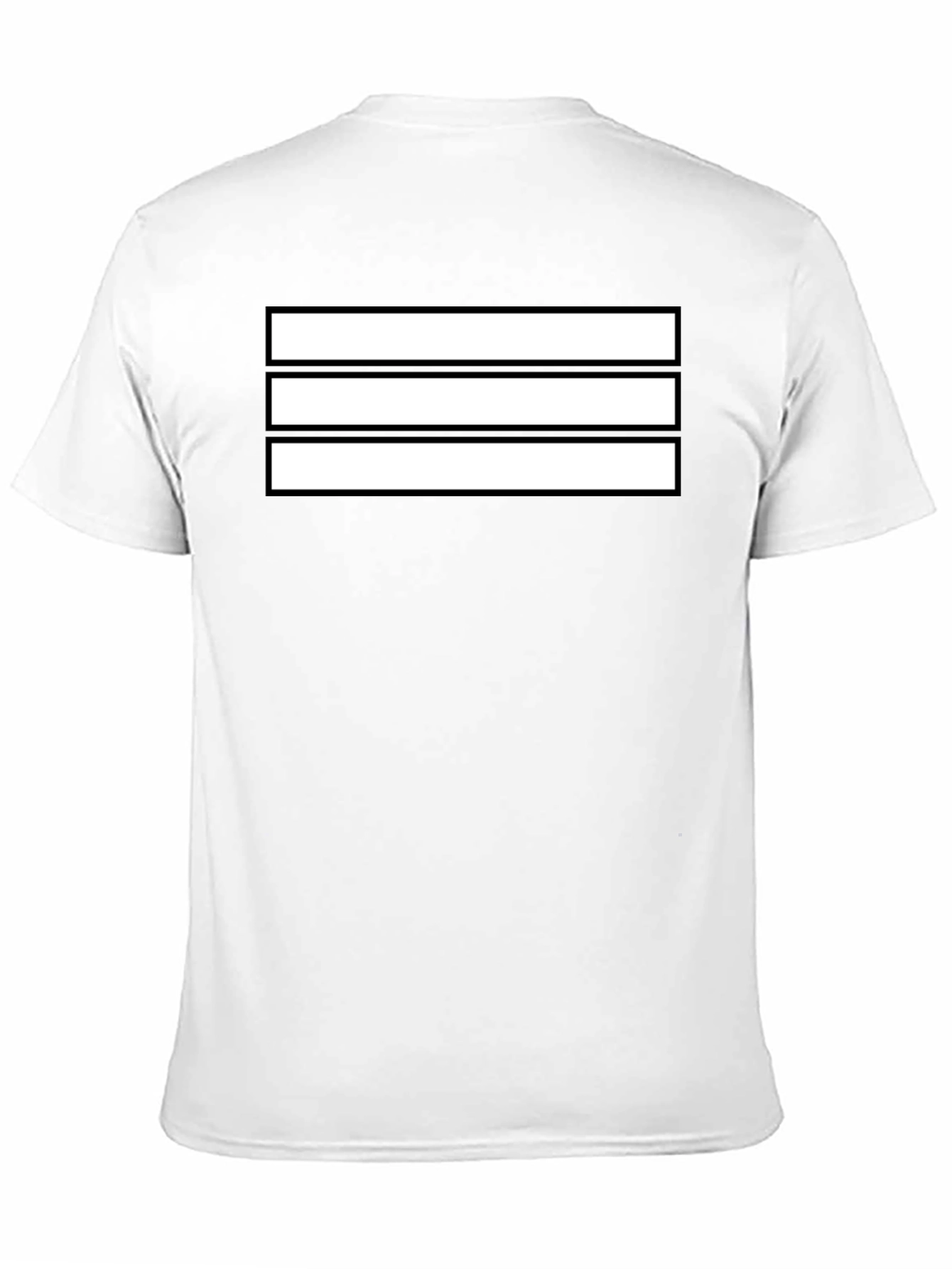 Mens Black T-Shirt with White Stripes Graphic Print