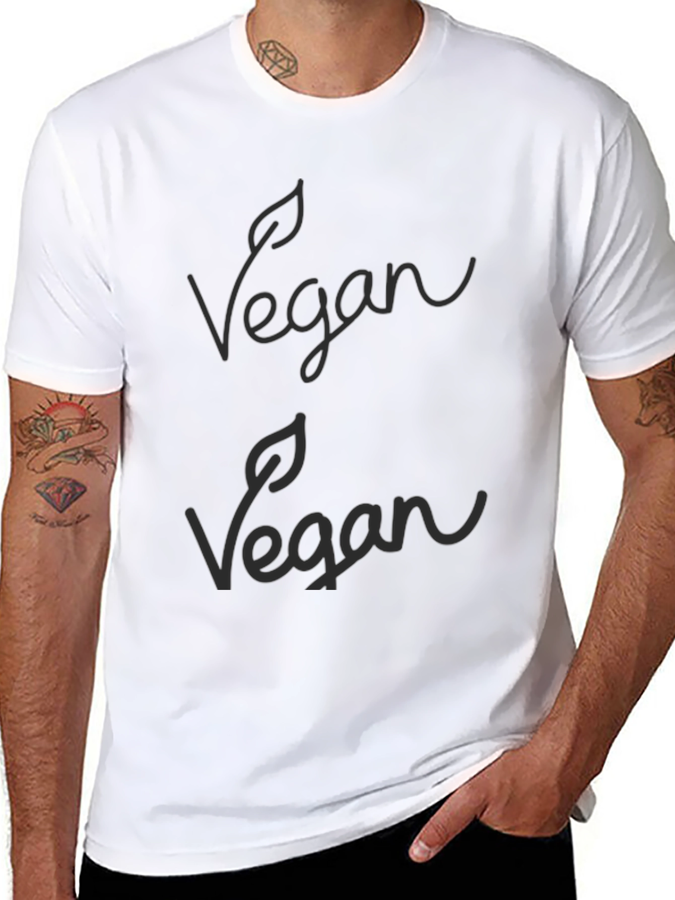 Vegan Graphic Print T-Shirt - Eco-Friendly Fashion