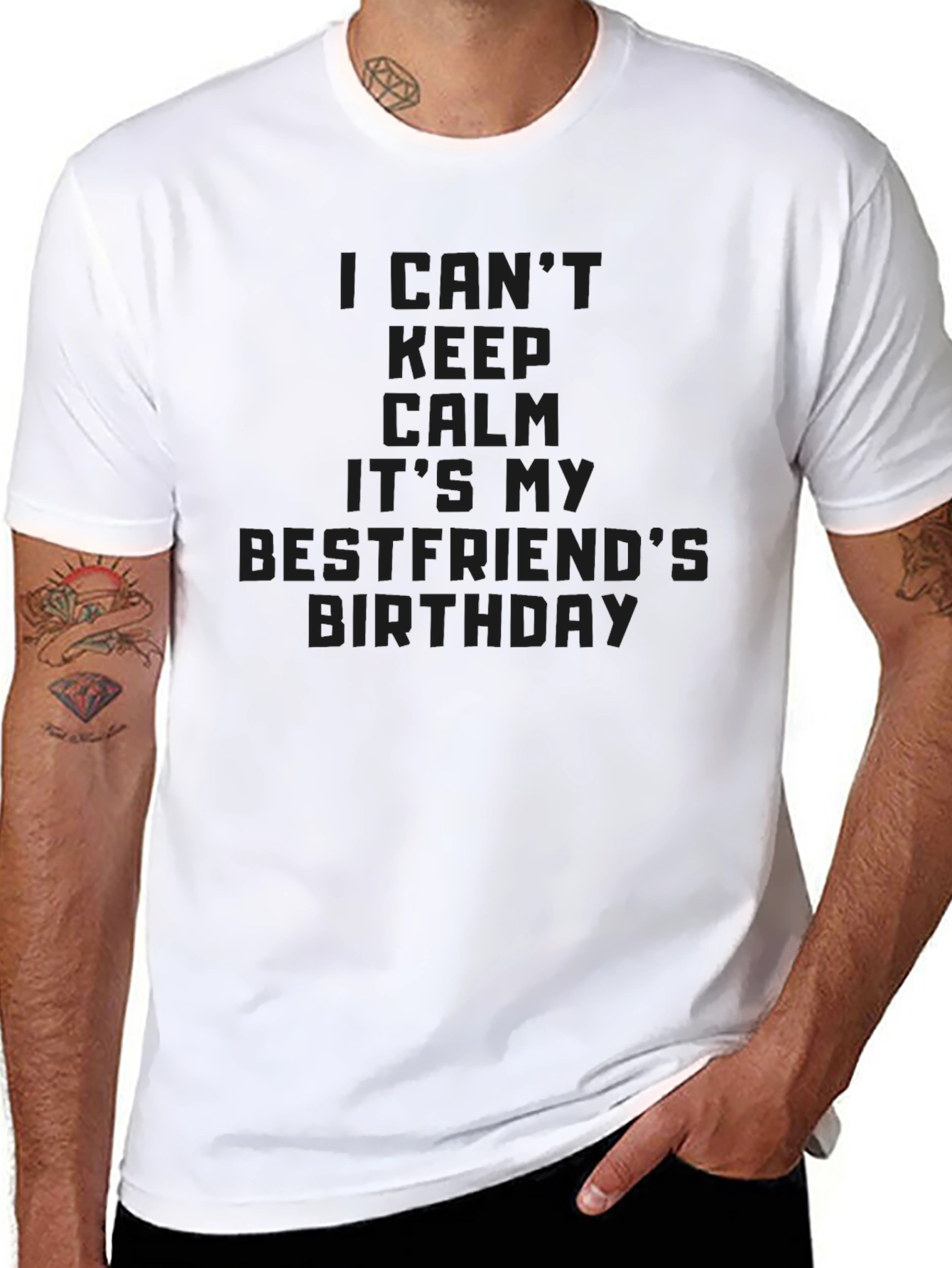 I Cant Keep Calm Best Friends Birthday Black T-Shirt