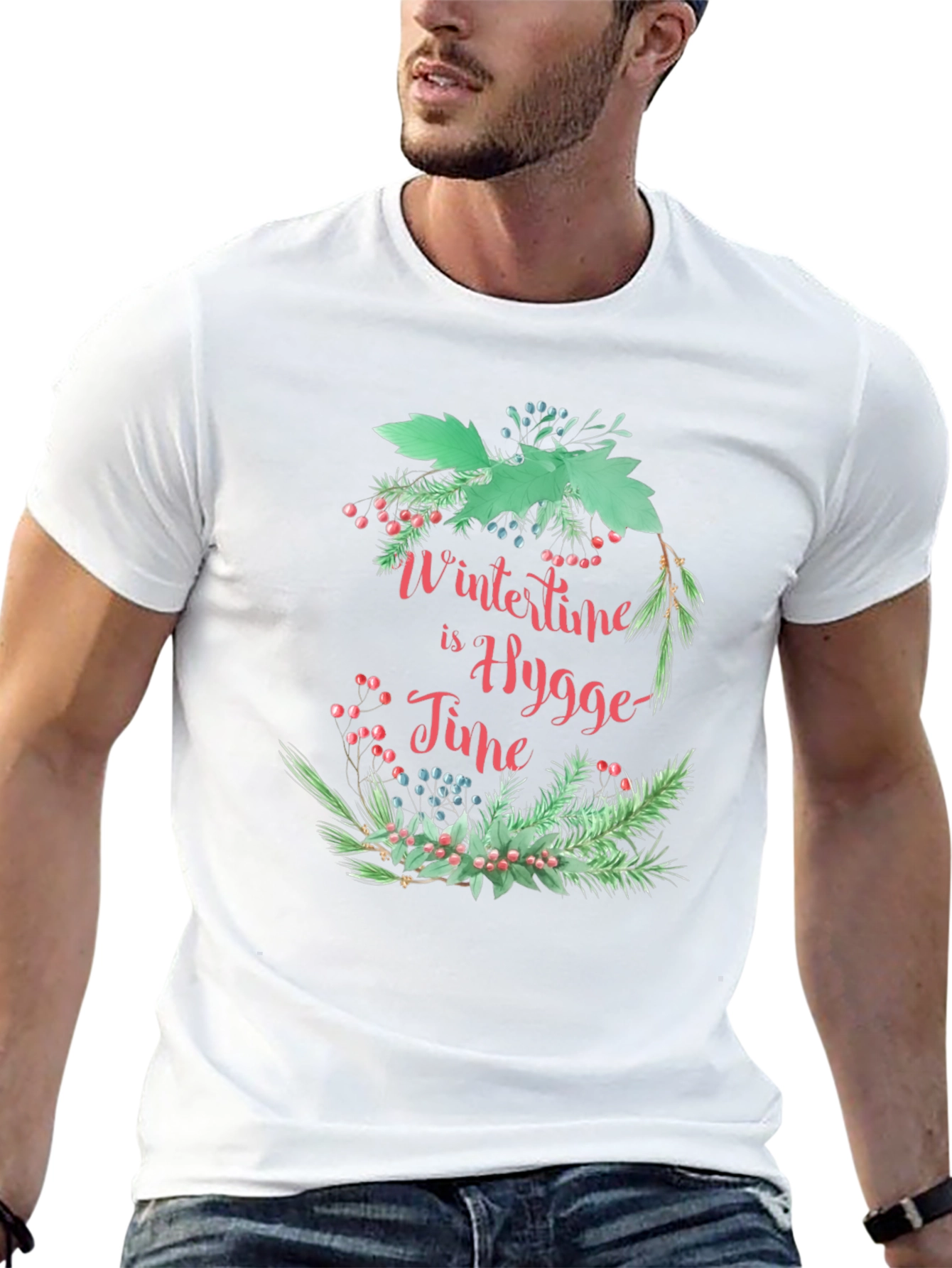 Wintertime Hygge Time Black T-Shirt
