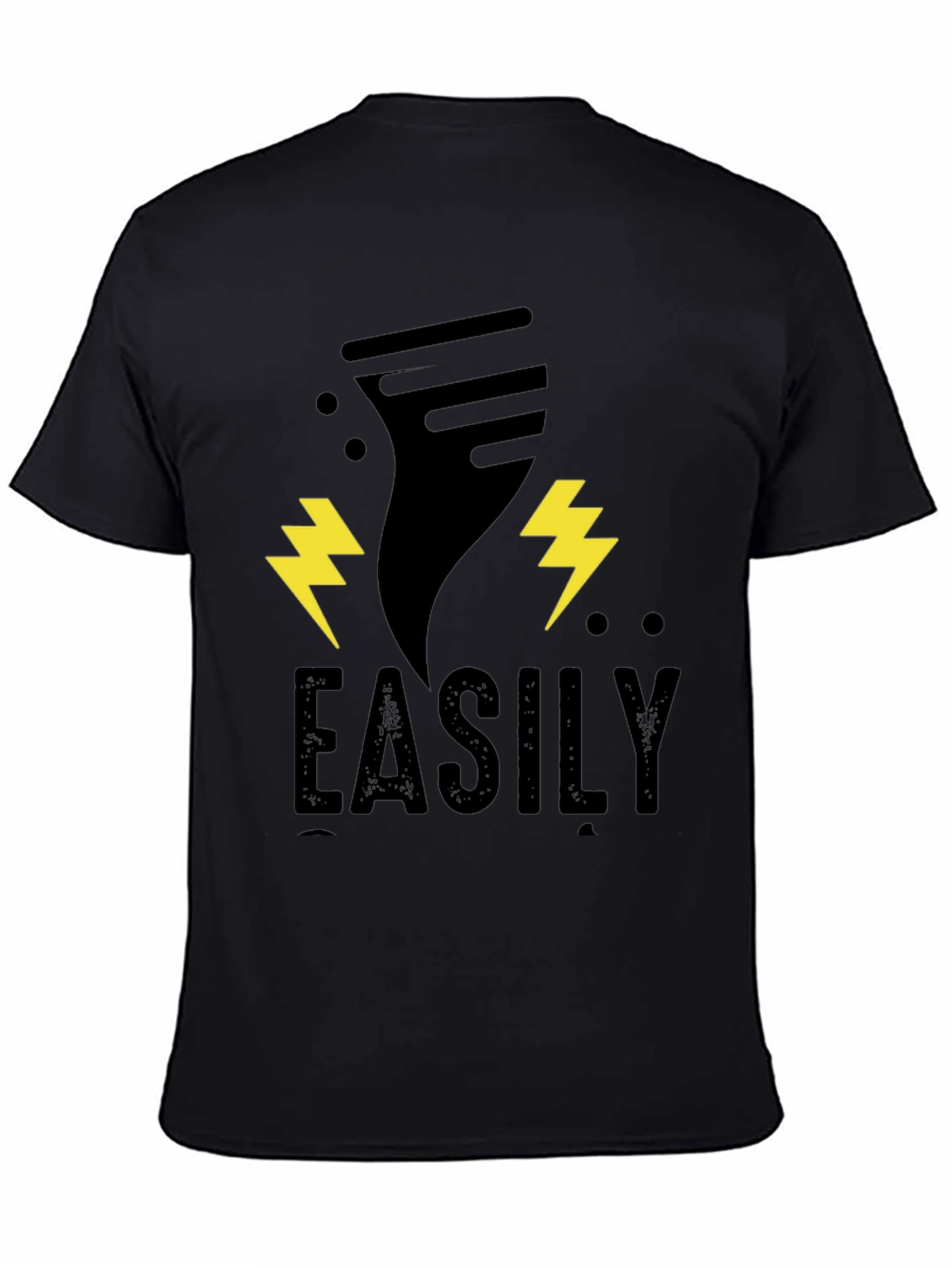 Easily Triggered Tornado Graphic Black T-Shirt