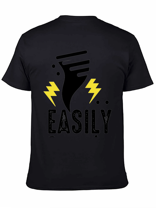 Easily Triggered Tornado Graphic Black T-Shirt