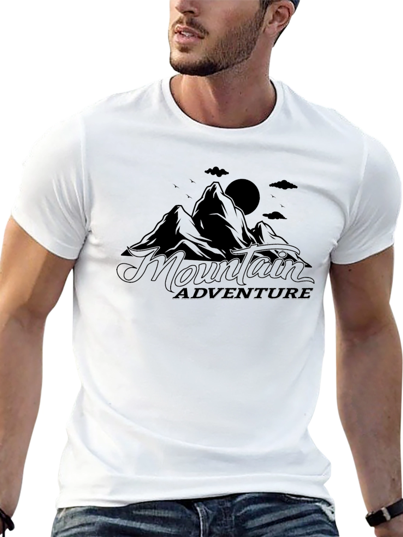 Mountain Adventure Graphic Tee - Black