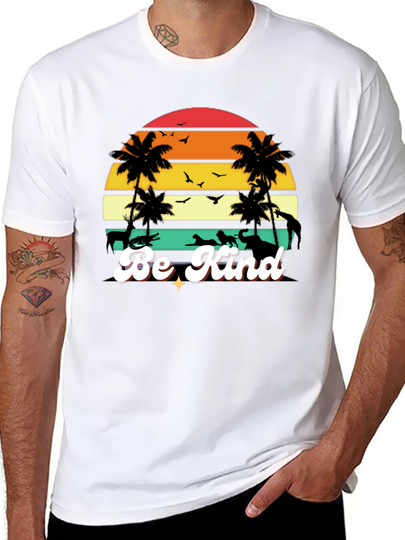 Be Kind Retro Sunset Graphic Tee