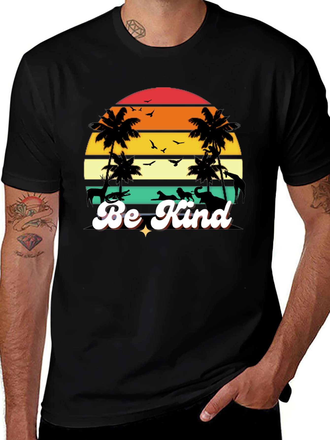 Be Kind Retro Sunset Graphic Tee