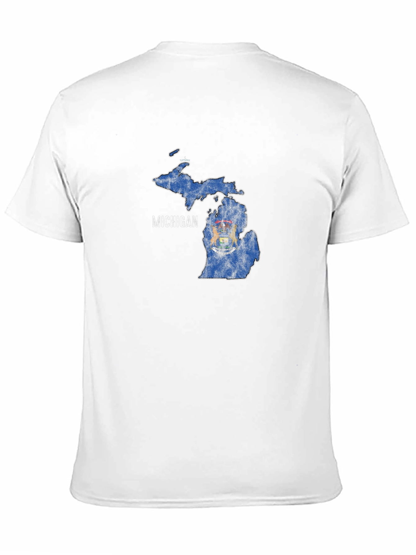 Michigan State Flag Graphic T-Shirt - Black