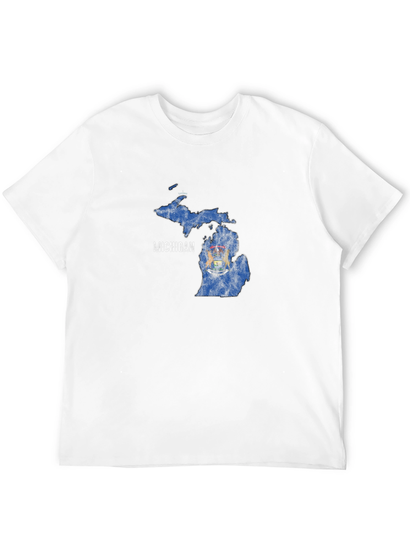 Michigan State Flag Graphic T-Shirt - Black