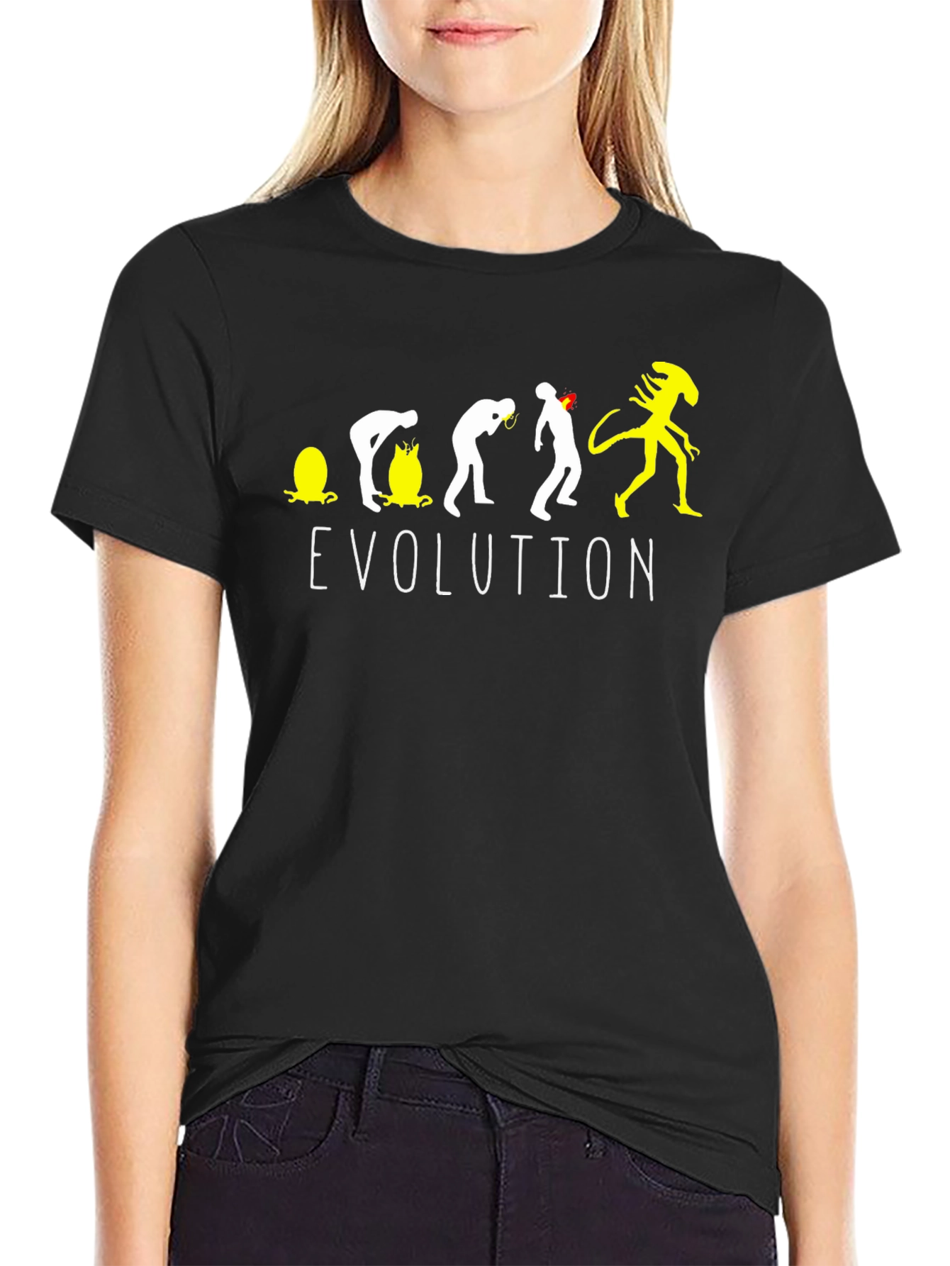 Evolution Alien Black T-Shirt
