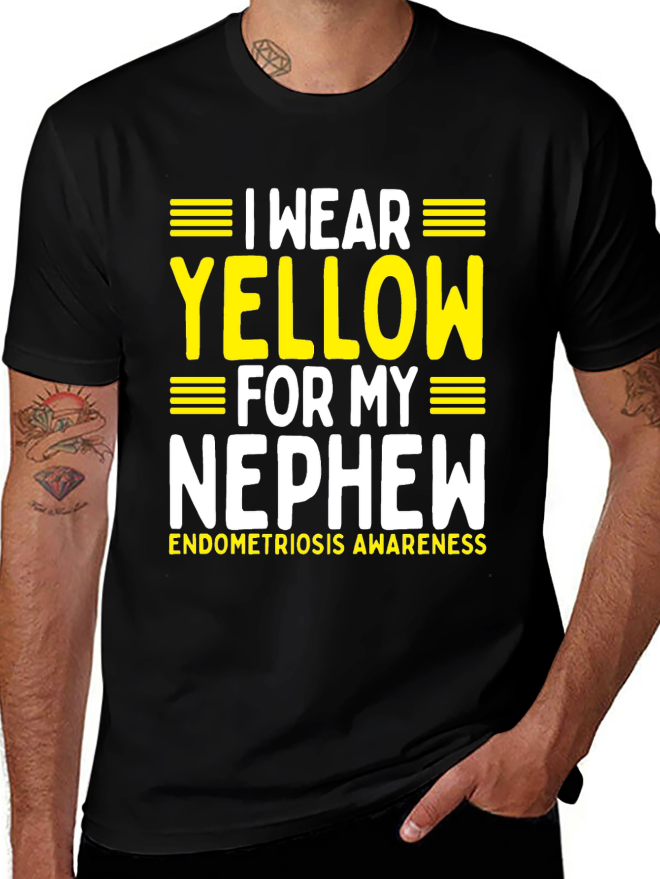 Yellow Endometriosis Awareness Nephew T-Shirt