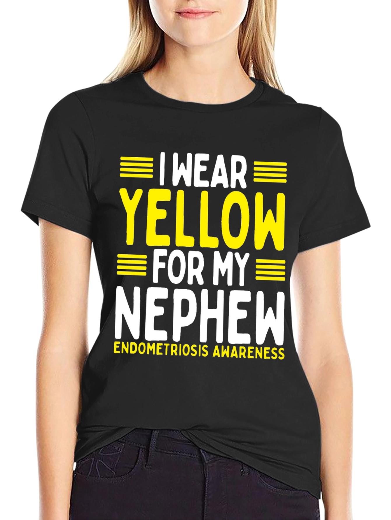 Yellow Endometriosis Awareness Nephew T-Shirt