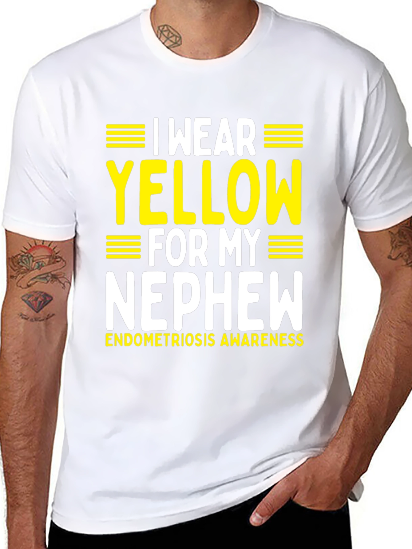 Yellow Endometriosis Awareness Nephew T-Shirt
