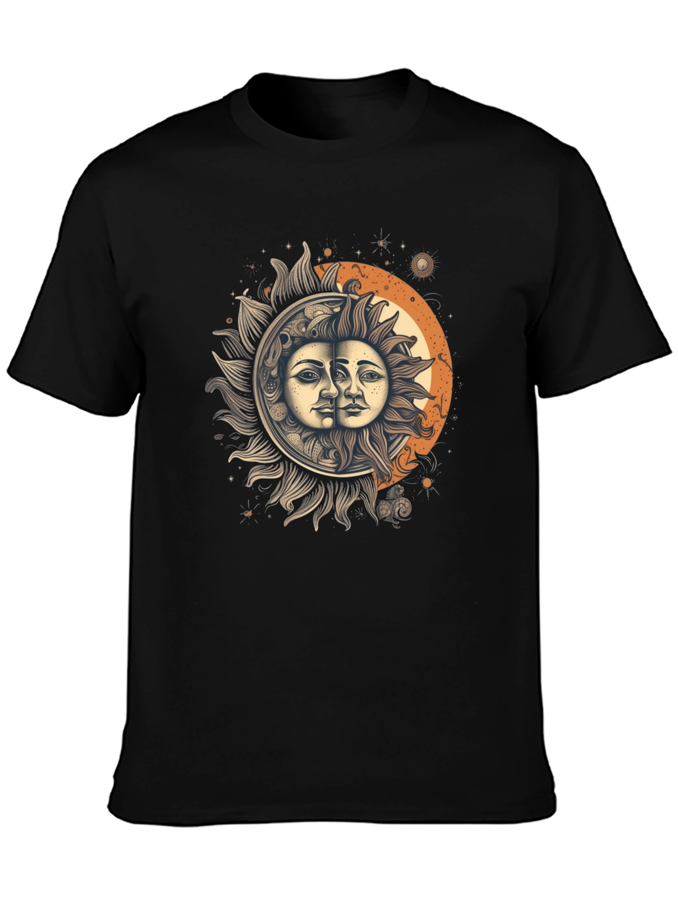 Celestial Sun and Moon Graphic Tee - Unisex