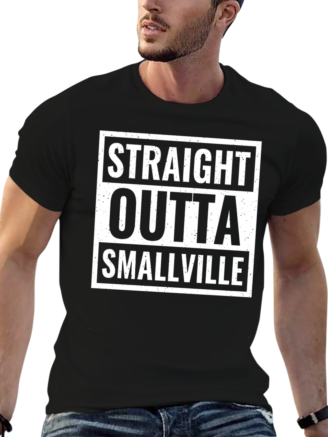 Straight Outta Smallville Black T-Shirt