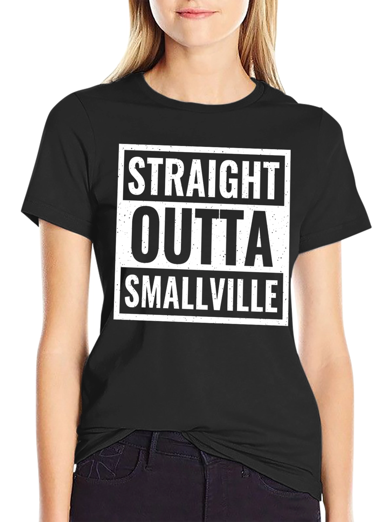 Straight Outta Smallville Black T-Shirt
