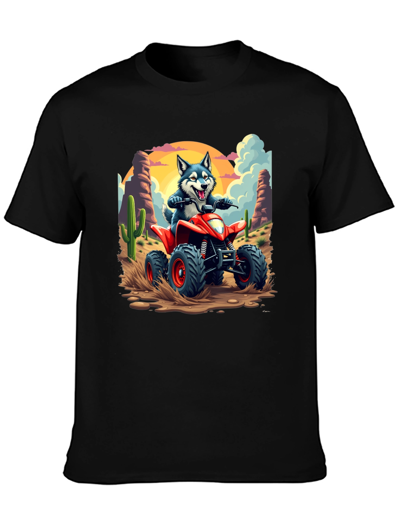 Cool Husky ATV Desert Ride T-Shirt