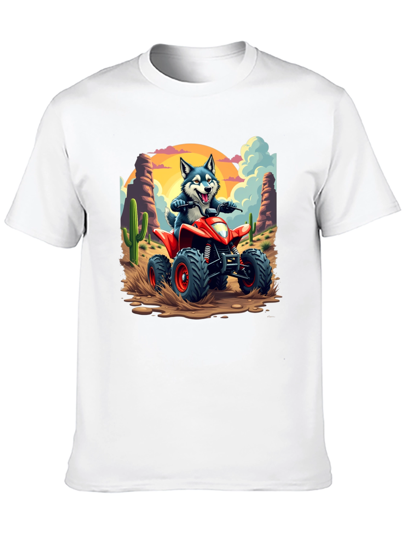 Cool Husky ATV Desert Ride T-Shirt