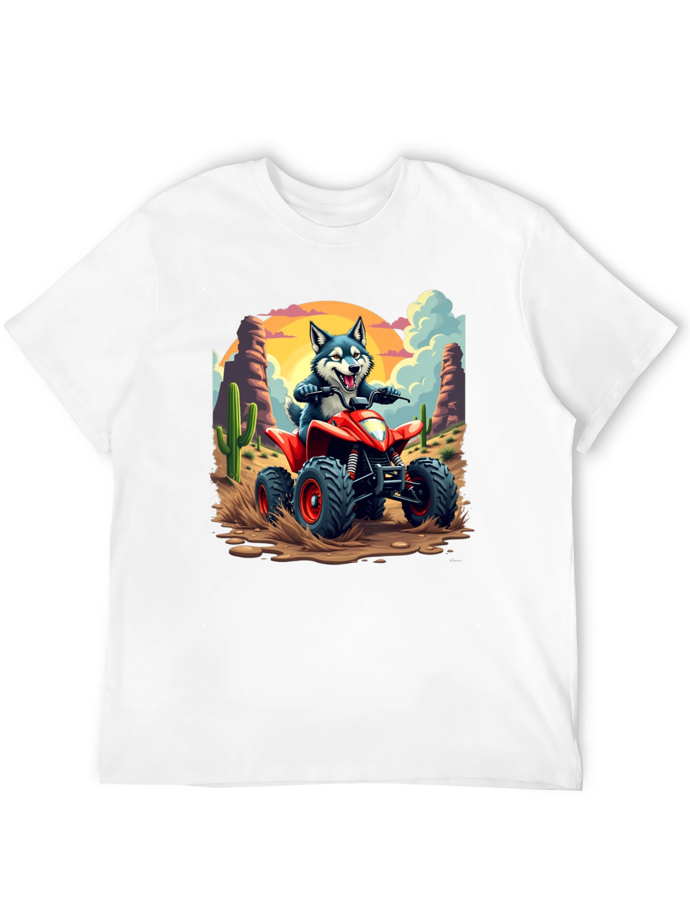 Cool Husky ATV Desert Ride T-Shirt