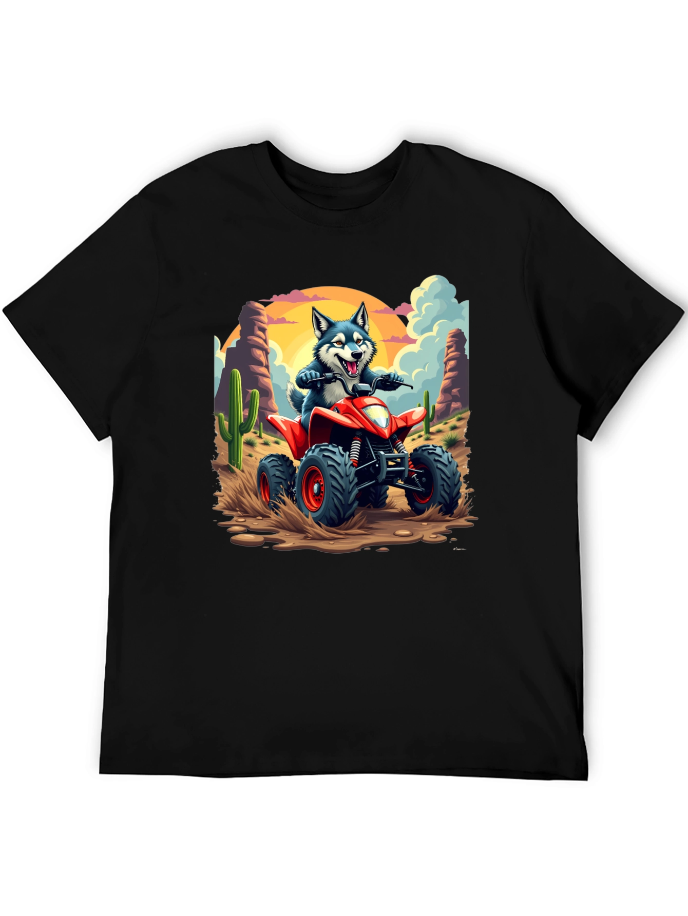 Cool Husky ATV Desert Ride T-Shirt