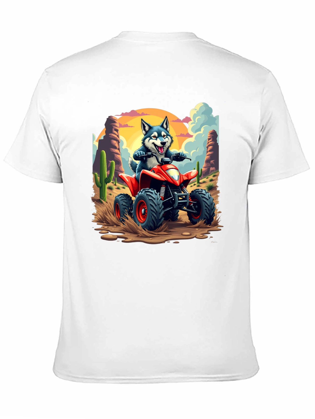 Cool Husky ATV Desert Ride T-Shirt