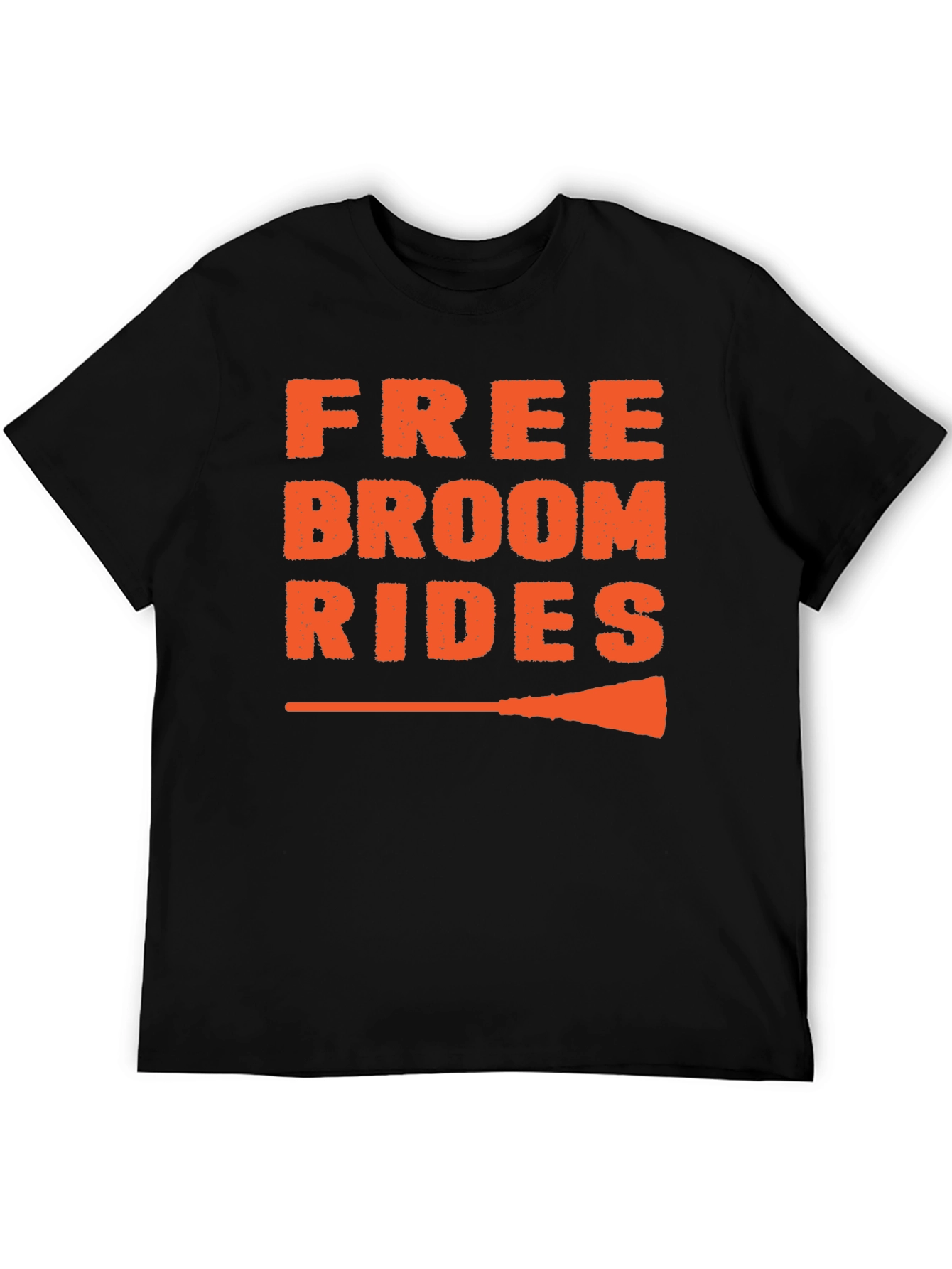 Free Broom Rides Graphic Tee - Halloween Fun