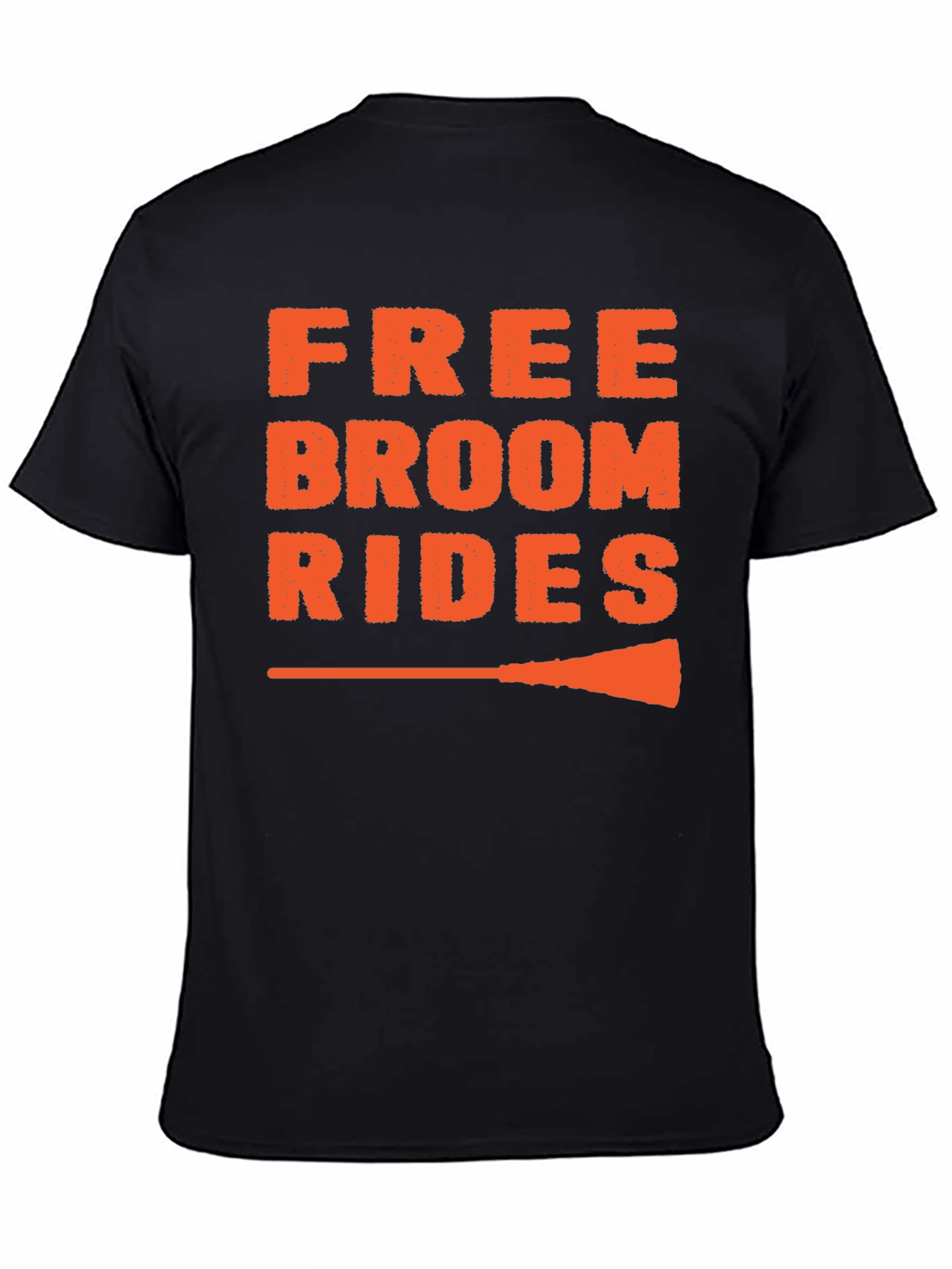 Free Broom Rides Graphic Tee - Halloween Fun