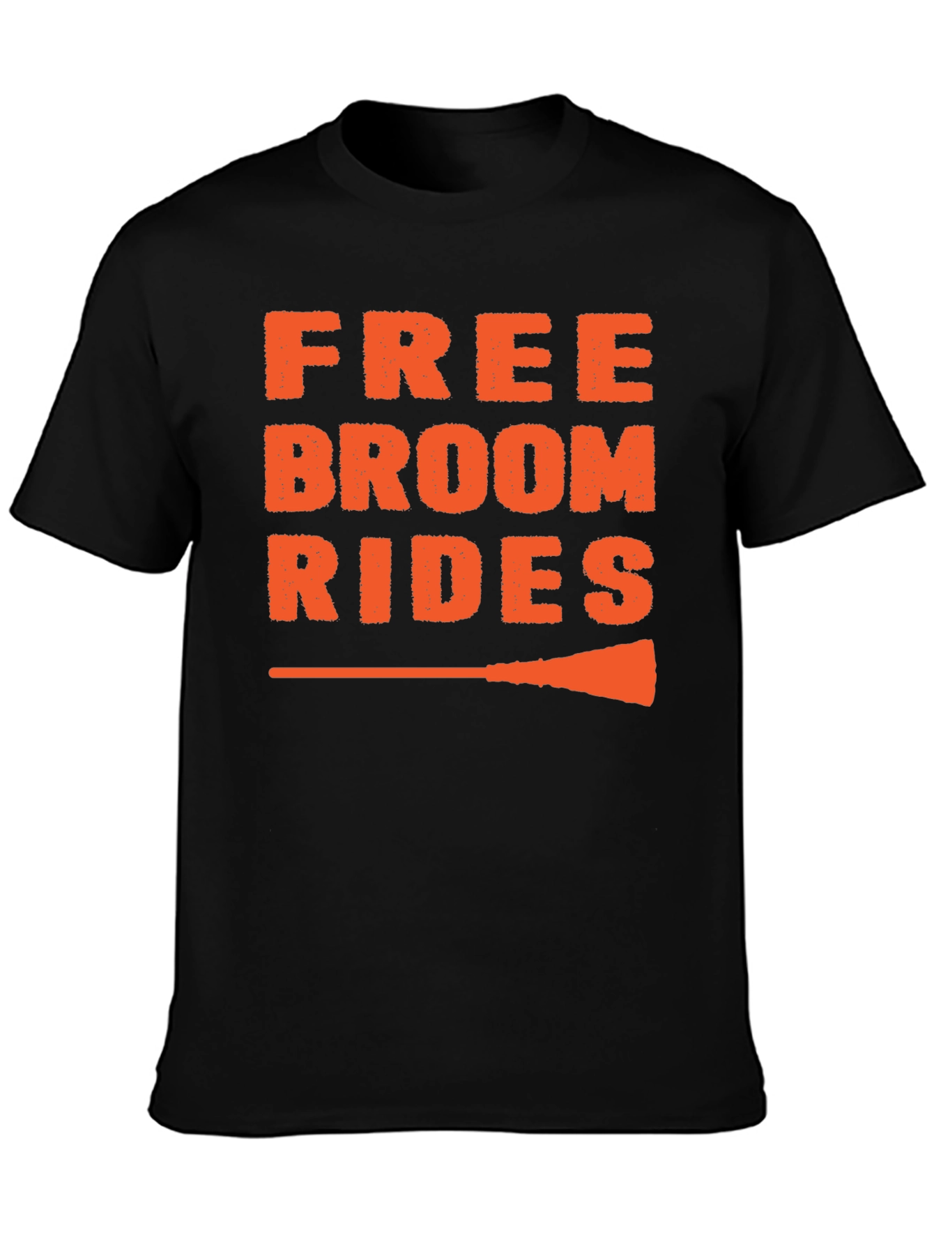 Free Broom Rides Graphic Tee - Halloween Fun