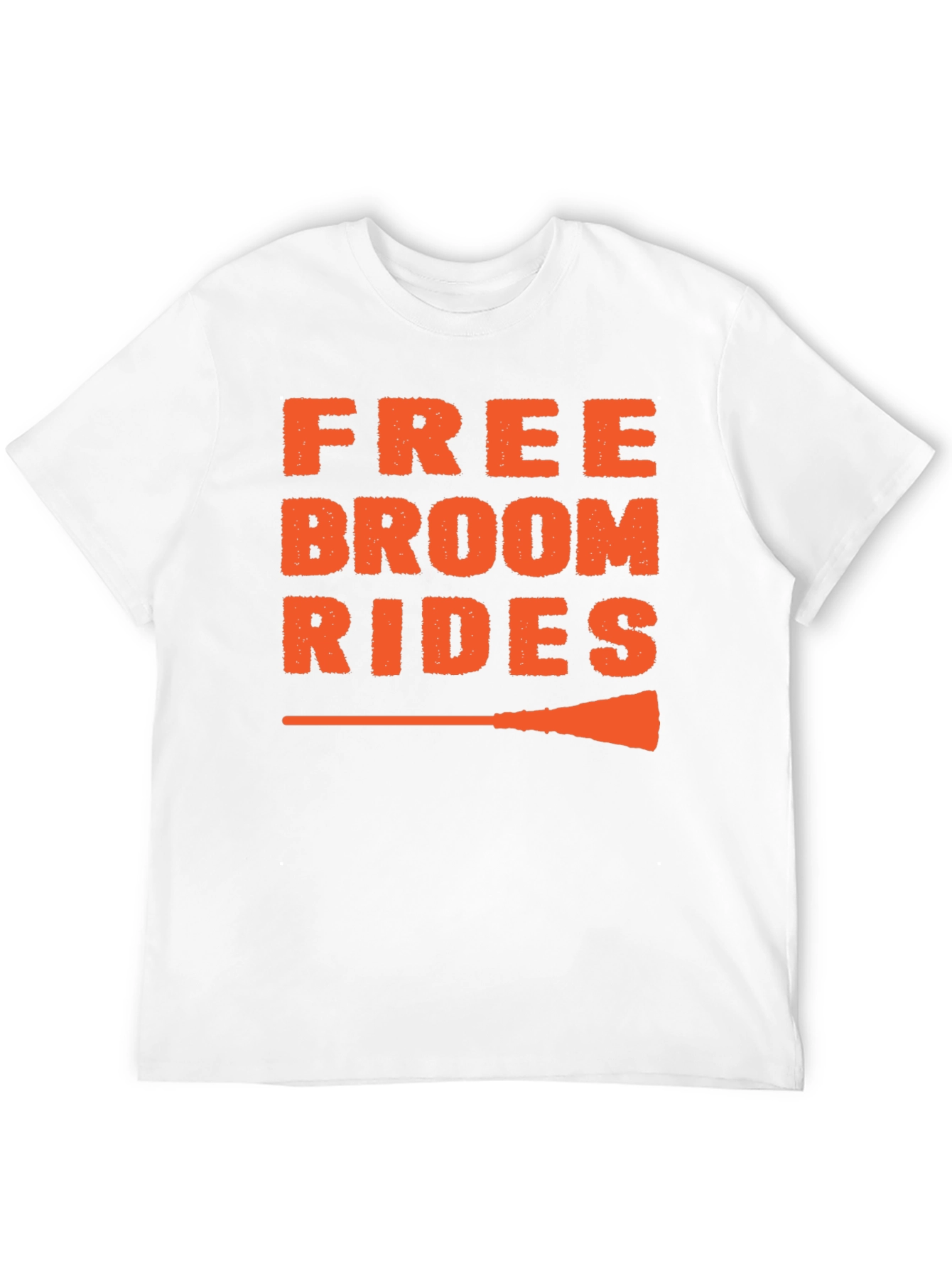 Free Broom Rides Graphic Tee - Halloween Fun