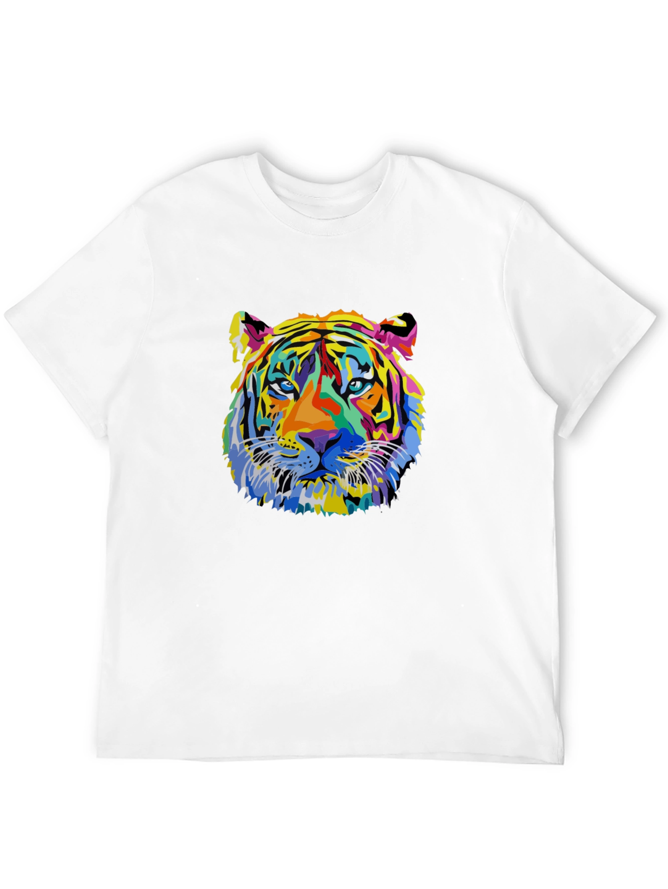 Vibrant Tiger Graphic Black T-Shirt
