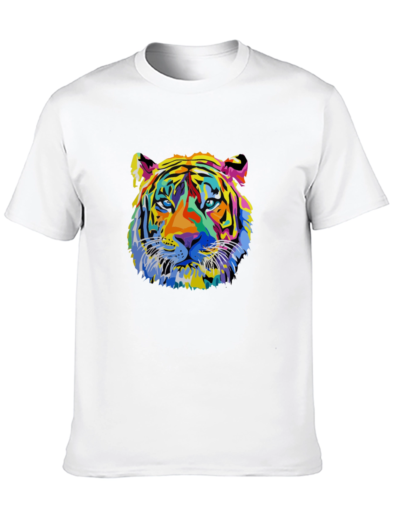 Vibrant Tiger Graphic Black T-Shirt