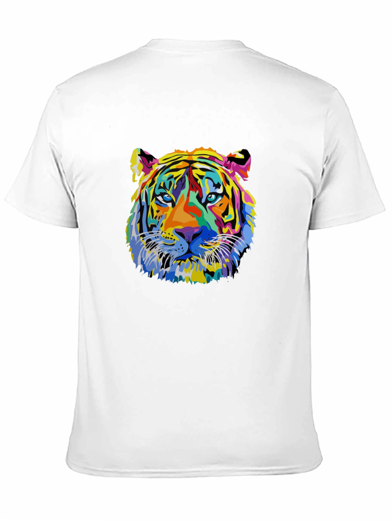 Vibrant Tiger Graphic Black T-Shirt