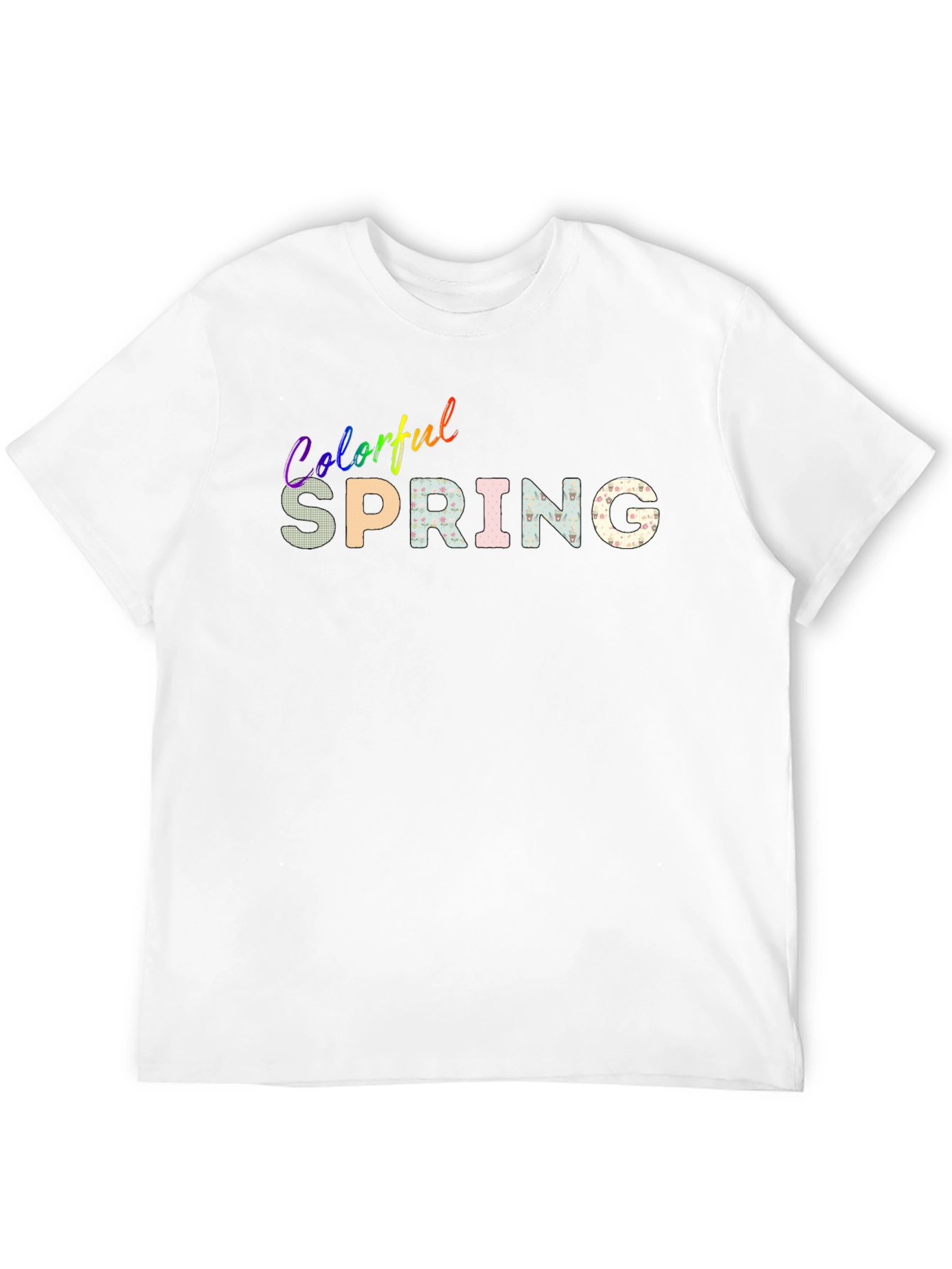 Colorful Spring Graphic T-Shirt