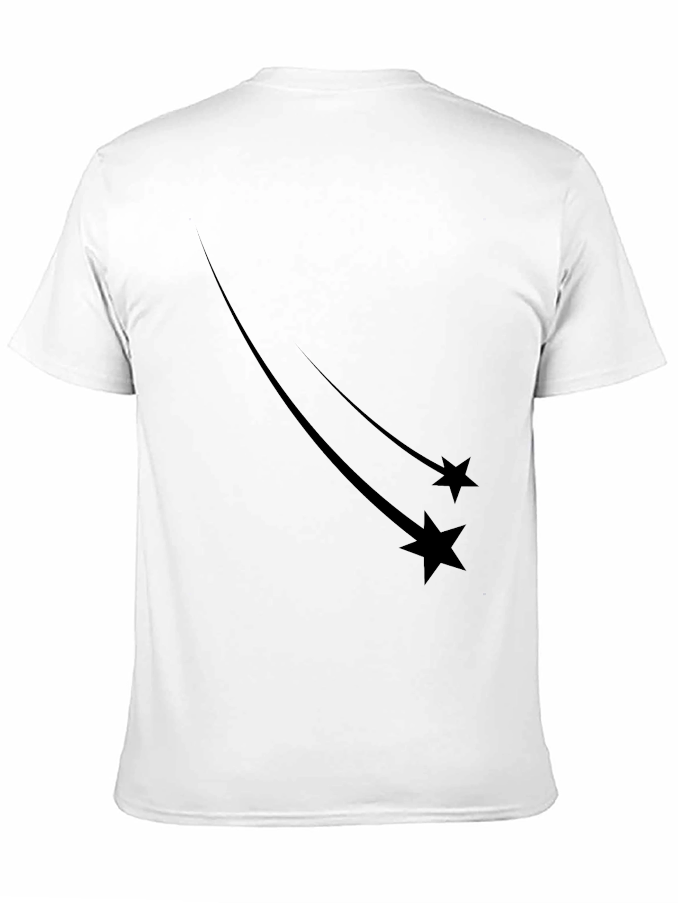 Mens Black Shooting Star Graphic Tee