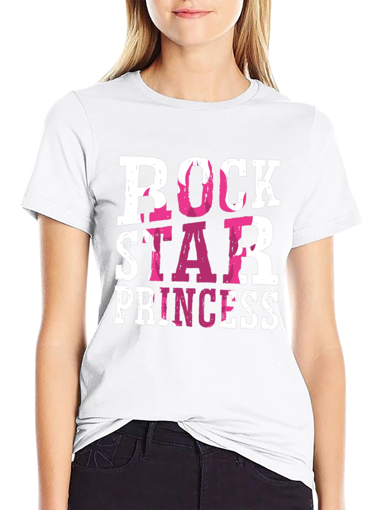 Rock Star Princess Graphic T-Shirt - Black