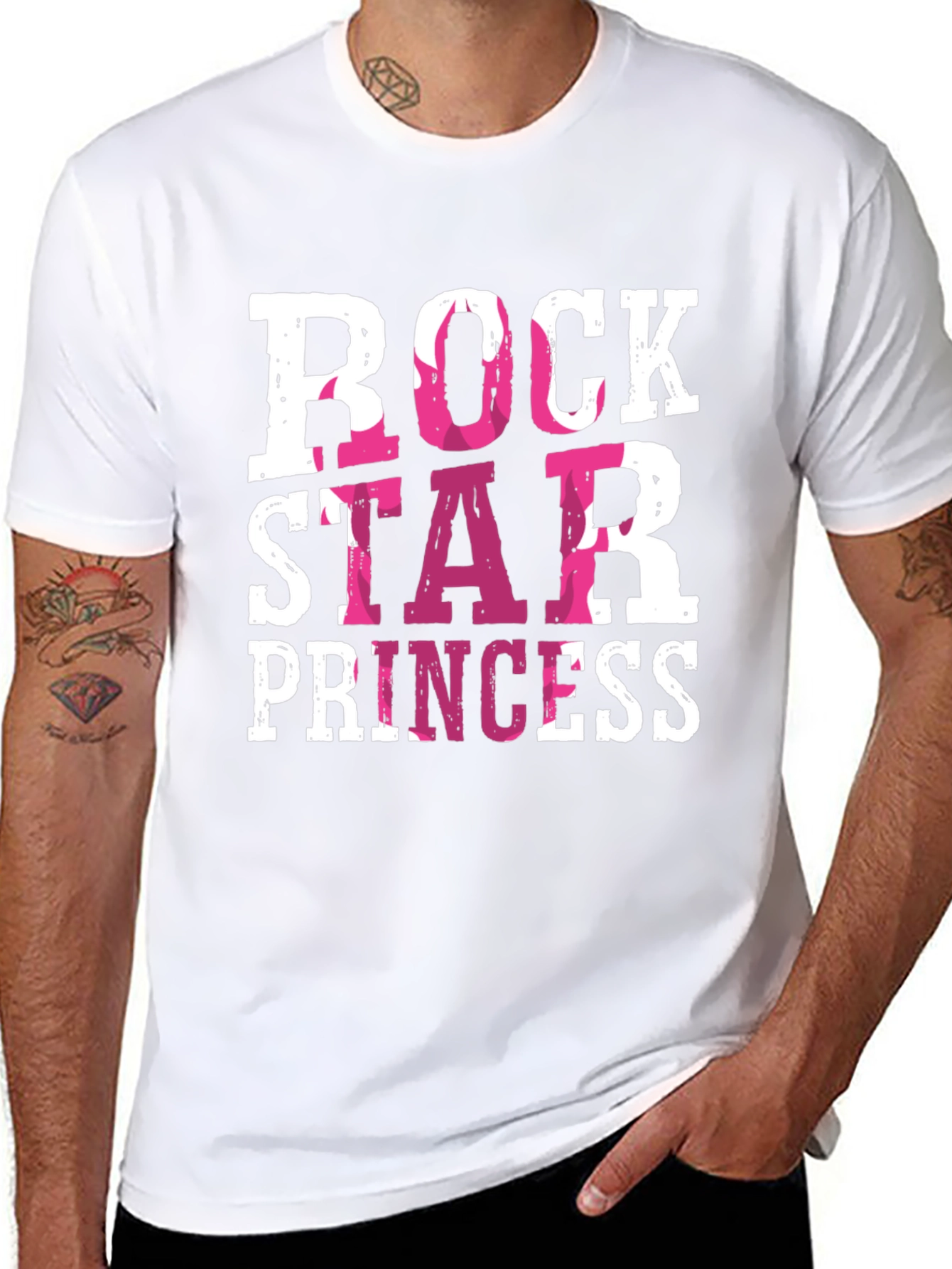 Rock Star Princess Graphic T-Shirt - Black