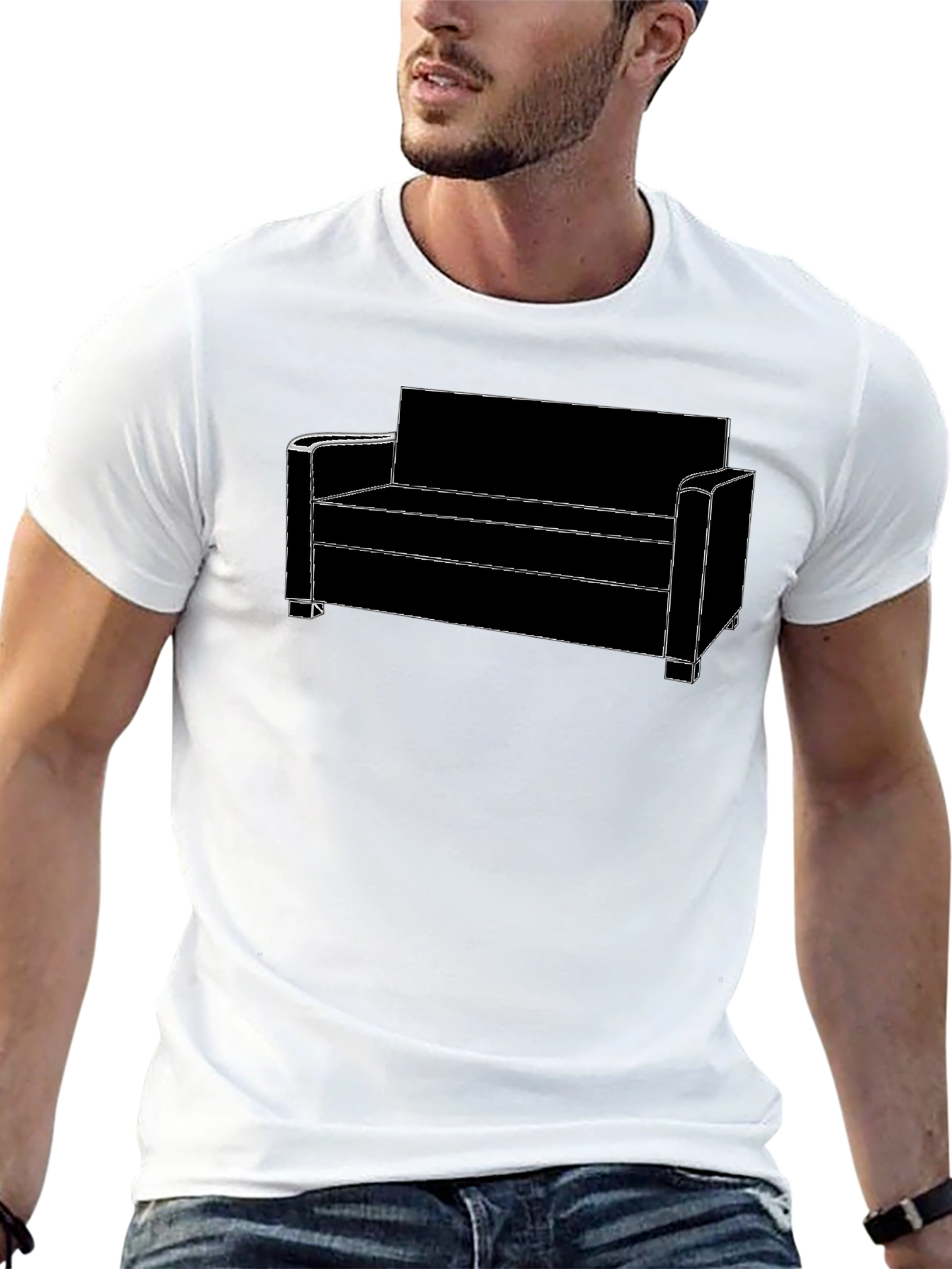 Couch Graphic Tee - Modern Minimalist Design