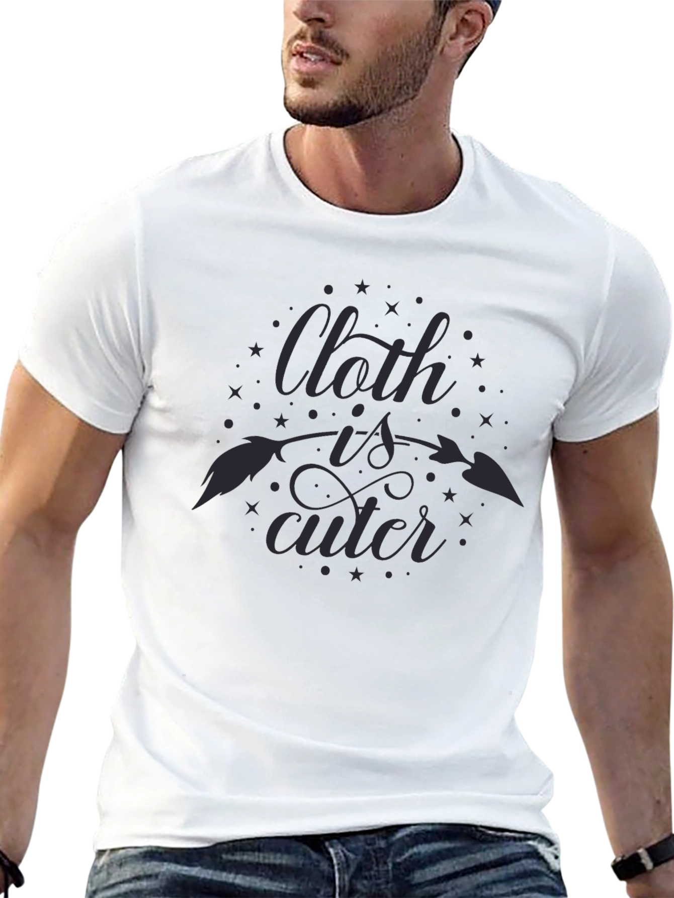 Cloth is Cuter Graphic Tee