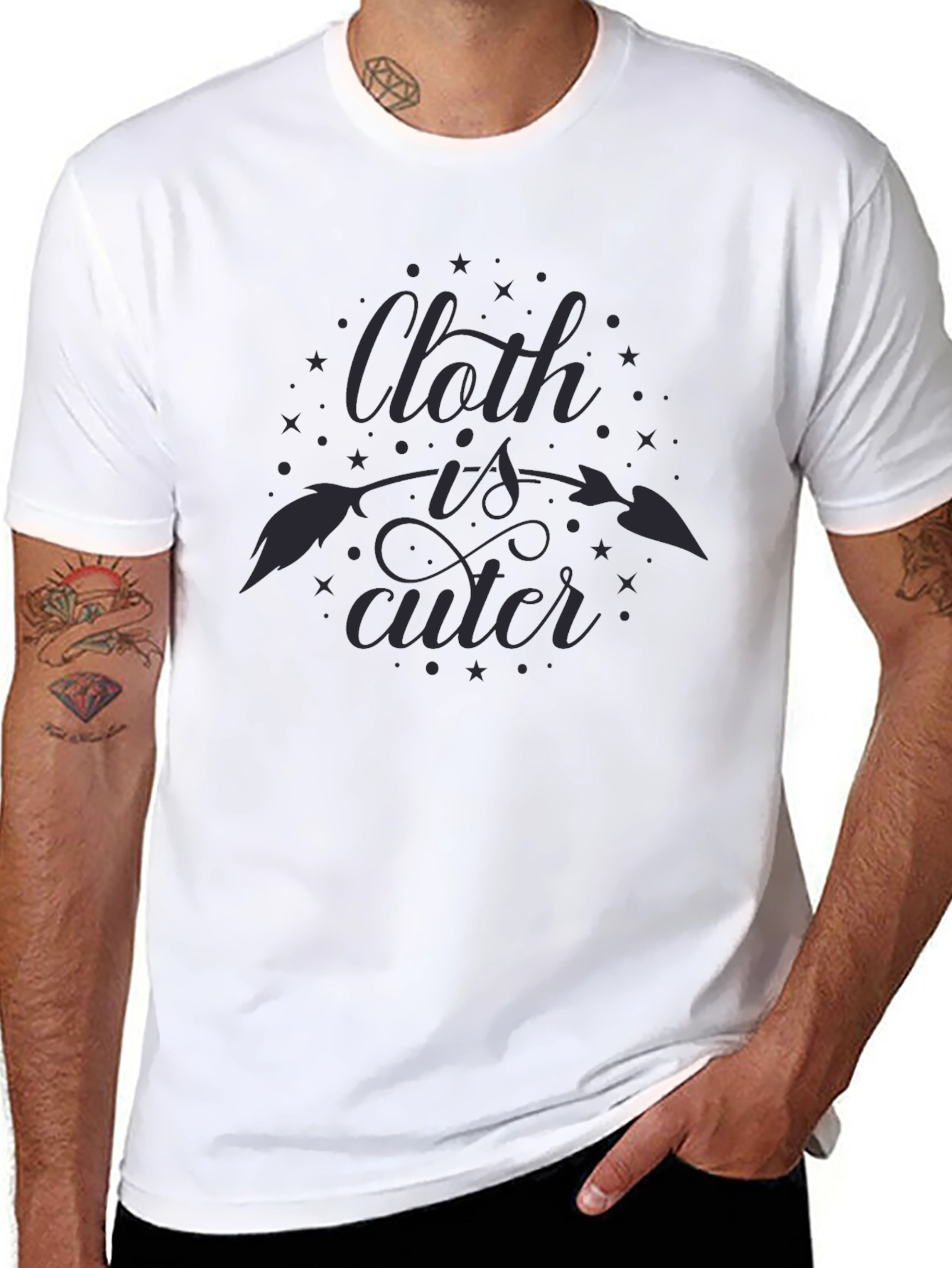 Cloth is Cuter Graphic Tee
