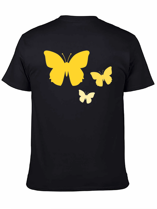 Butterfly Graphic Tee - Casual Black T-Shirt