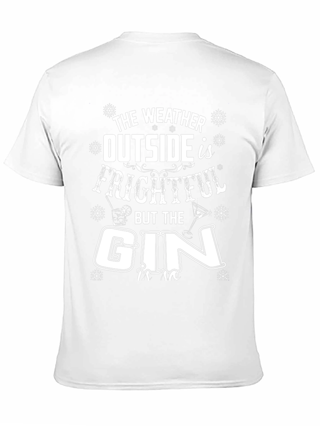 Funny Gin Lover T-Shirt: Frightful Weather Graphic Tee