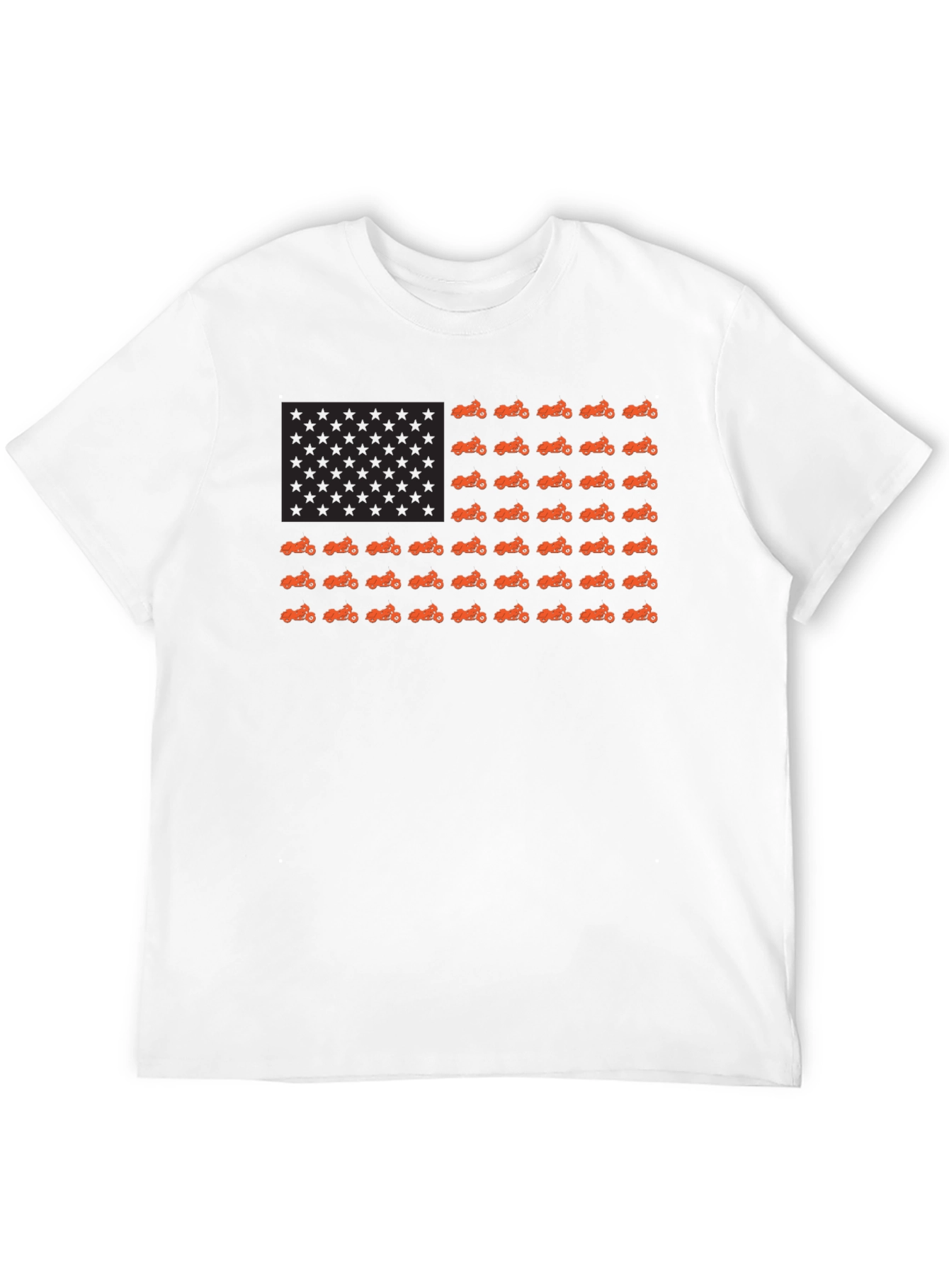 American Flag Motorcycle T-Shirt