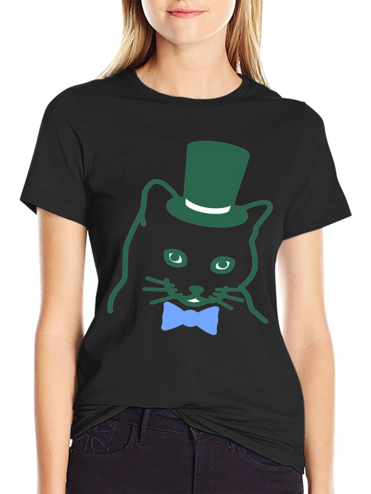 Dapper Cat Tee - Top Hat & Bowtie Style