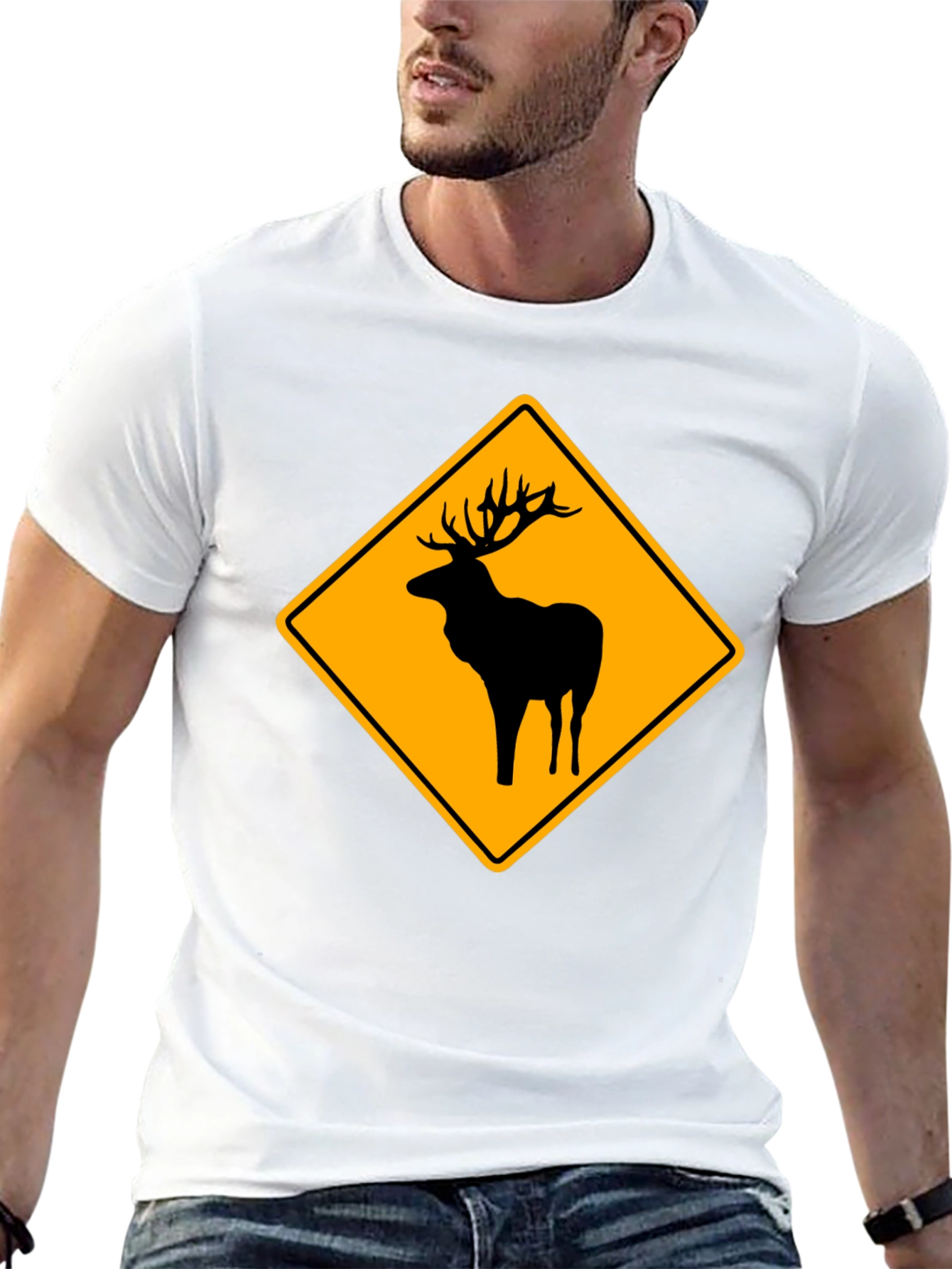 Deer Crossing T-Shirt - Funny Wildlife Tee