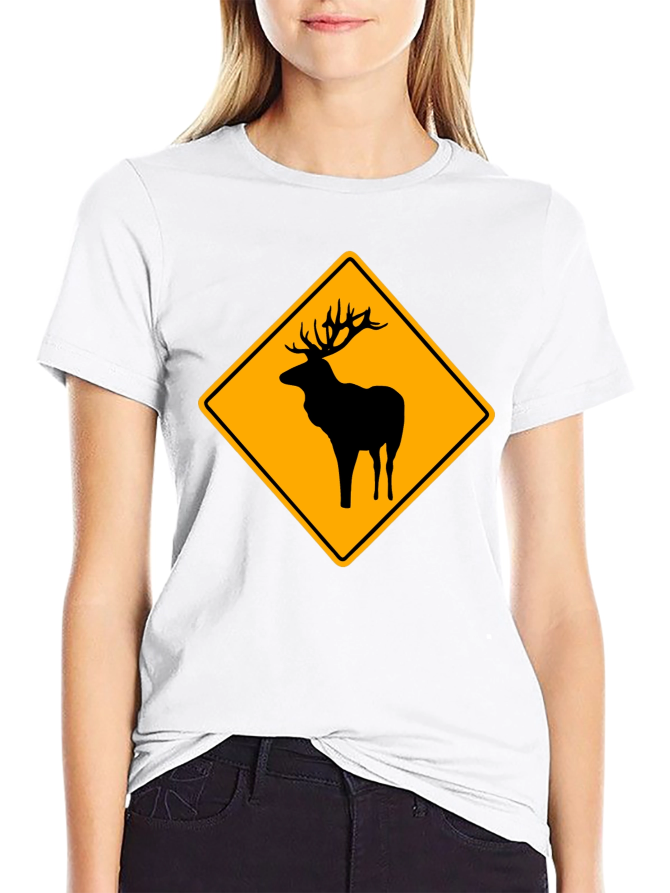 Deer Crossing T-Shirt - Funny Wildlife Tee