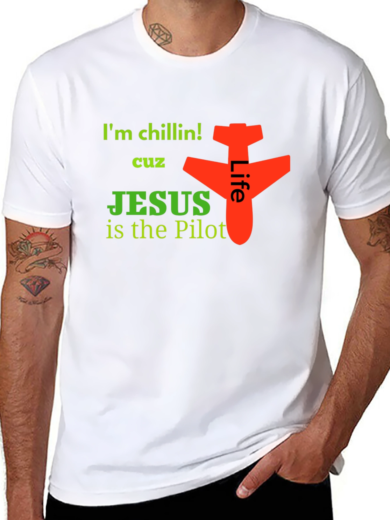 Im Chillin Jesus is the Pilot Graphic Tee
