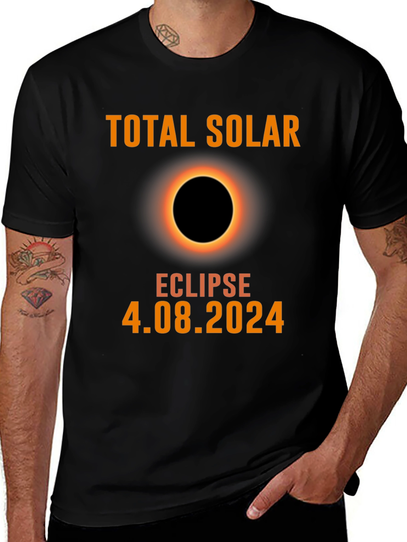 Total Solar Eclipse 2024 Black T-Shirt