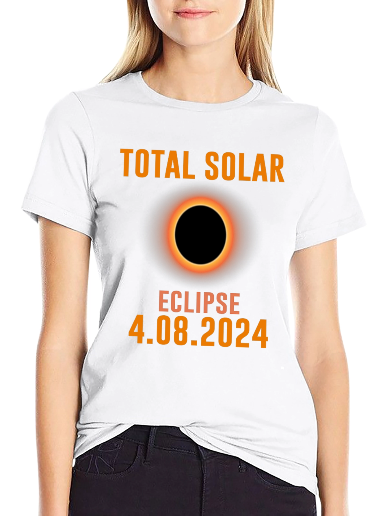 Total Solar Eclipse 2024 Black T-Shirt