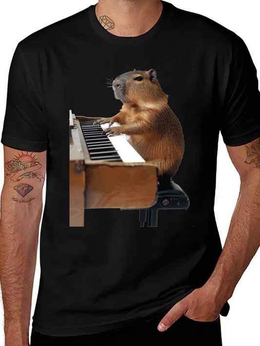 Capybara Piano T-Shirt