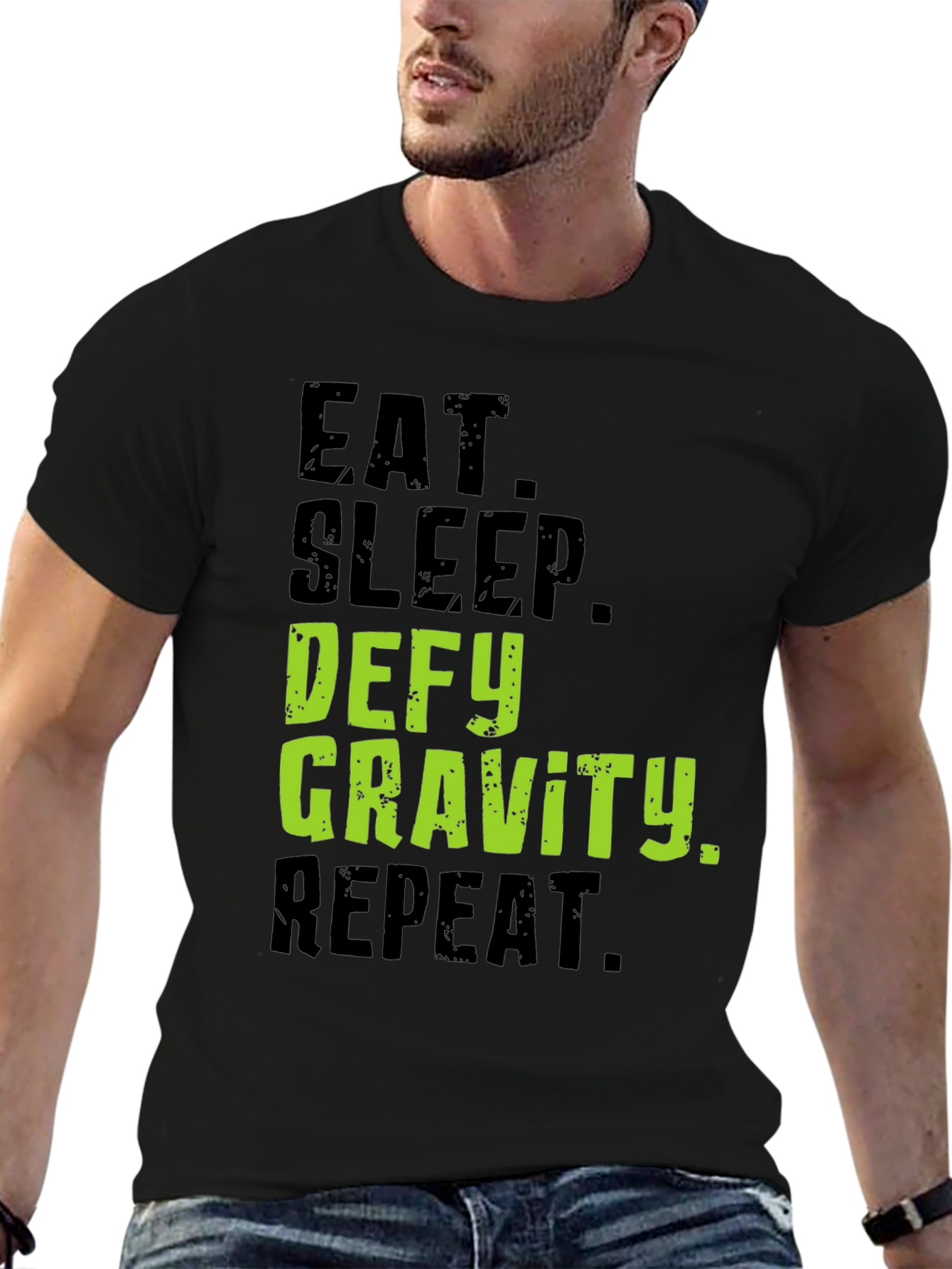 Eat Sleep Defy Gravity Repeat Graphic Tee